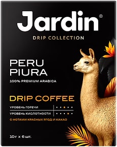 Изображение товара Кофе молотый Jardin в дрип-пакетах Peru Piura 6*10г