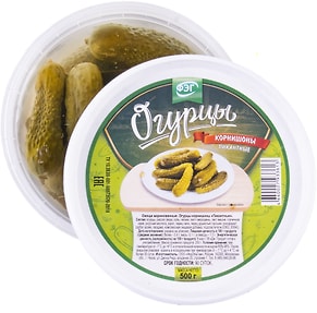 Изображение товара Огурцы ФЭГ корнишоны Пикантные 500г