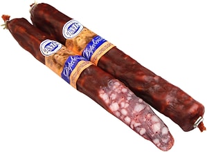 Изображение товара Колбаса Тульский МК Деревенская сырокопченая полусухая 250г