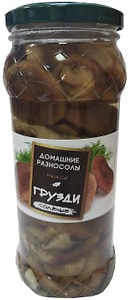 Изображение товара Грибы Домашние разносолы Грузди соленые 530г