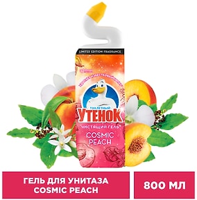 Изображение товара Чистящий гель для унитаза Туалетный утенок Cosmic Peach 800мл