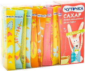 Изображение товара Сахар Чуточка белый порционный 250г