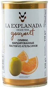 Изображение товара Оливки La Explanada фаршированные апельсином 350г