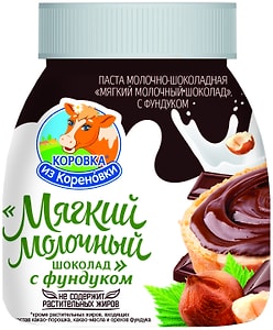 Изображение товара Паста Коровка из Кореновки Мягкий молочный шоколад с фундуком 330г