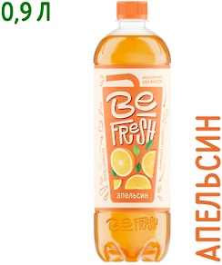 Изображение товара Напиток витаминизированный BeFresh Апельсин с соком негазированный 900мл