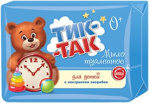Изображение товара Мыло детское Тик-так с экстрактом зверобоя 150г