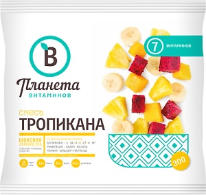 Изображение товара Смесь фруктовая Планета Витаминов Тропикана быстрозамороженная 300г
