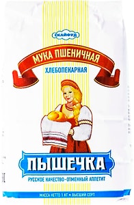 Изображение товара Мука Пышечка Пшеничная высший сорт 1кг