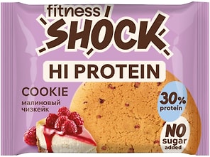 Изображение товара Печенье протеиновое FitnesShock Малиновый чизкейк 35г