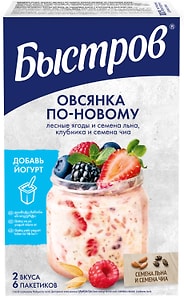 Изображение товара Хлопья Быстров Овсянка по-новому Ассорти 6пак*35г