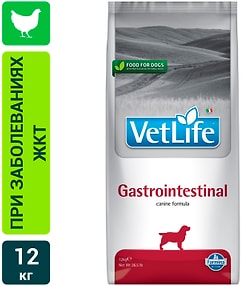 Изображение товара Сухой корм для собак Farmina Vet Life Dog Gastrointestinal диетический с курицей при заболеваниях ЖКТ 12кг