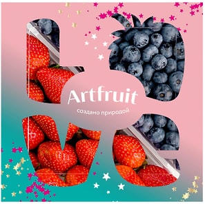 Изображение товара Ягодный микс Artfruit Love Голубика Клубника 500г упаковка