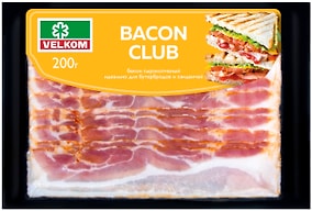 Изображение товара Бекон Велком Bacon Club нарезка 200г