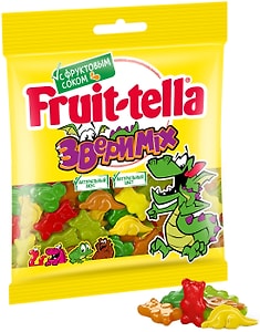 Изображение товара Мармелад Fruittella жевательный Звери Mix 70г