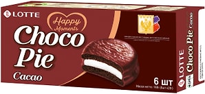 Изображение товара Печенье Lotte Choco Pie Cacao в глазури 6шт*28г