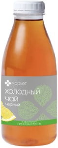 Изображение товара Чай черный Маркет с ароматом лимона и мяты 500мл