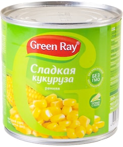 Изображение товара Кукуруза Green Ray деликатесная сладкая 425мл