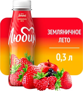 Изображение товара Напиток сокосодержащий Любимый Земляничное лето 300мл
