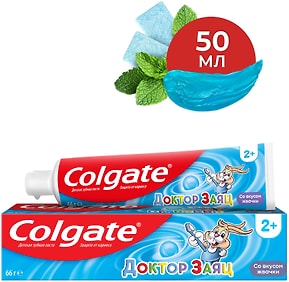 Изображение товара Зубная паста детская Colgate Доктор Заяц защита от кариеса с фторидом со вкусом жвачки 50мл
