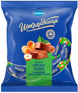 Изображение товара Конфеты Шоколадница пралине в молочной шоколадной глазури 200г