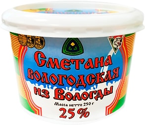 Изображение товара Сметана Из Вологды 25% 250г