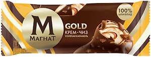 Изображение товара Мороженое Магнат Gold сливочное эскимо Крем-чиз-Соленая карамель 8% 65г