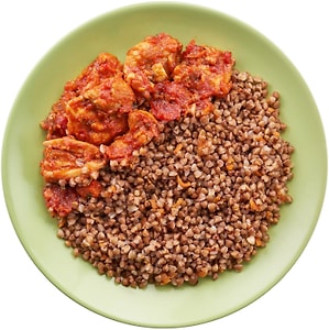 Изображение товара Филе бедра куриного Level Kitchen в томатном соусе с гречкой 250г