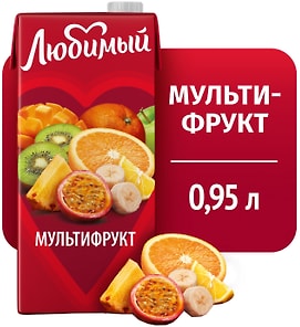 Изображение товара Напиток сокосодержащий Любимый Тропический микс 950мл