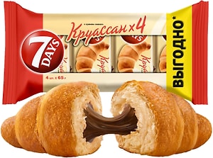 Изображение товара Круассан 7 Days с кремом Какао 4шт*65г