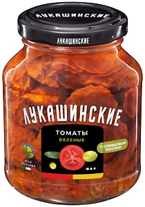 Изображение товара Томаты Лукашинские вяленые Alla Siciliana с оливковым маслом 250г