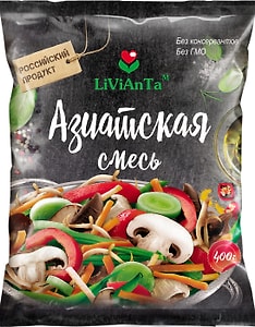Изображение товара Смесь овощная Livianta Азиатская 400г