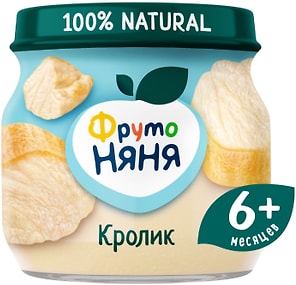 Изображение товара Пюре ФрутоНяня из кролика с 6 месяцев 80г