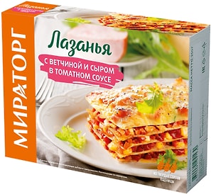 Изображение товара Лазанья Мираторг с ветчиной и сыром в томатном соусе 350г