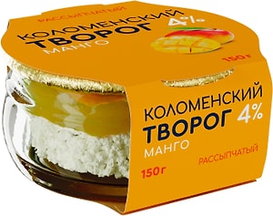 Изображение товара Творог Коломенский рассыпчатый манго 4% 150г
