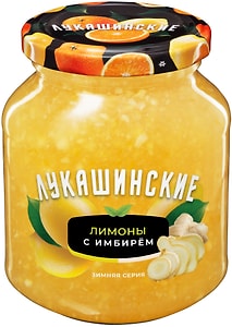 Изображение товара Варенье Лукашинские десерты Лимоны с имбирем 450г