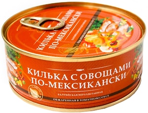 Изображение товара Килька За Родину с овощами по-мексикански 240г