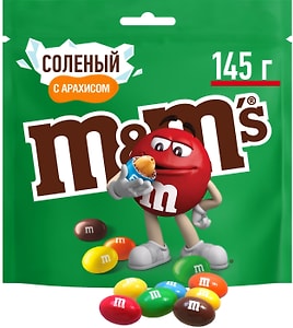 Изображение товара Конфеты M&M'S Драже с соленым арахисом и молочным шоколадом для компании 145г