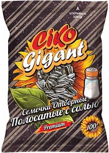 Изображение товара Семена подсолнечника Ciko полосатые жареные с солью 100г
