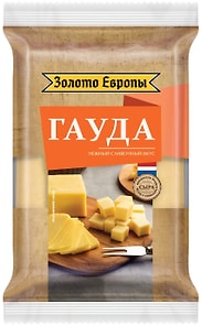 Изображение товара Сыр Золото Европы полутвердый Гауда 45% 180г
