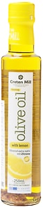 Изображение товара Масло оливковое Cretan Mill Extra Virgin нерафинированное с лимоном 250мл