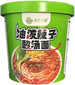 Изображение товара Суп-лапша Hezhai с арахисовой пастой, кунжутом и маслом чили 119г