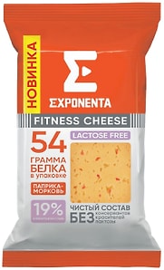 Изображение товара Сыр Exponenta Fitness Cheese с паприкой и морковью безлактозный 35% 180г