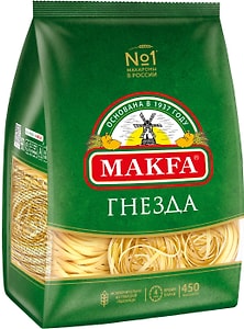 Изображение товара Макароны Makfa Гнезда 450г