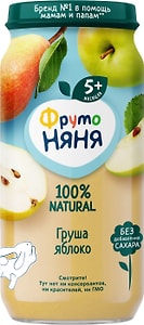 Изображение товара Пюре ФрутоНяня из груш и яблок 250мл