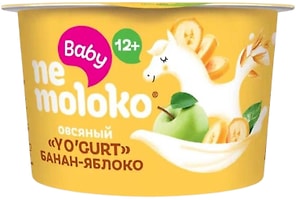 Изображение товара Продукт овсяный Nemoloko Baby YoGurt Банан-Яблоко с 12 месяцев 90г