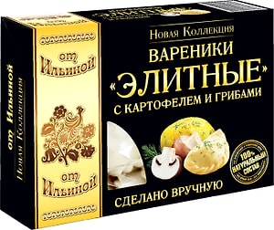 Изображение товара Вареники от Ильиной Элитные с картофелем и грибами 400г
