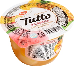 Изображение товара Десерт фруктовый Tutto Фруктовый коктейль 250г