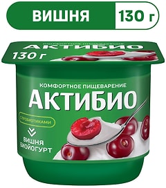 Изображение товара Био йогурт АКТИБИО Blactis с бифидобактериями вишня 2.9% 130г
