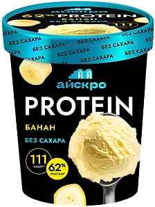 Изображение товара Мороженое АйсКро Банан с протеином без сахара 2% 310г