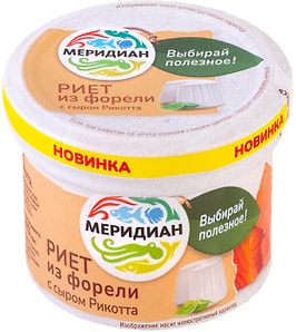Изображение товара Риет Меридиан из форели с сыром рикотта 100г